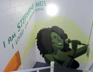 The Brooklyn Hall of Fame, on the stairs