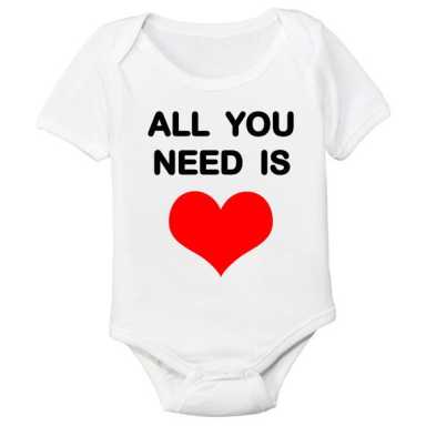 all you need is love onesie