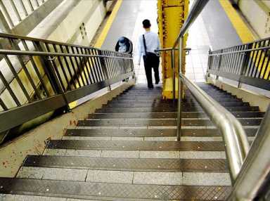 subway stairs