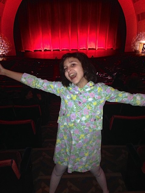 The author's daughter, Maxie, at RadioCity