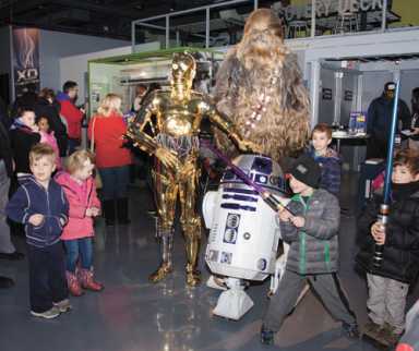 Children of all ages explore the Intrepid