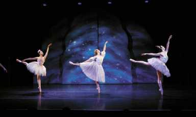 Children enjoy a ballet performance of ‘Cindrella’ and a ball
