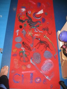 I Heart Yoga Mat Painting at Karma Kids Yoga