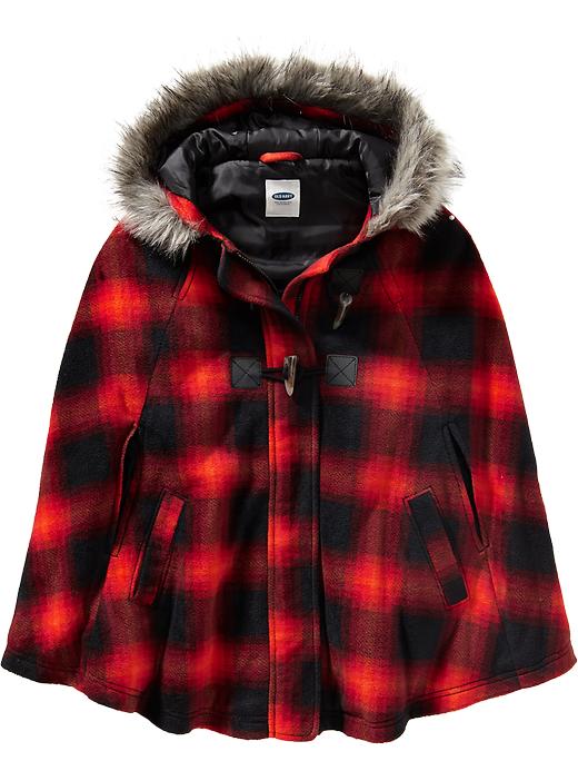 Old Navy Girls Hooded Performance Fleece Cape