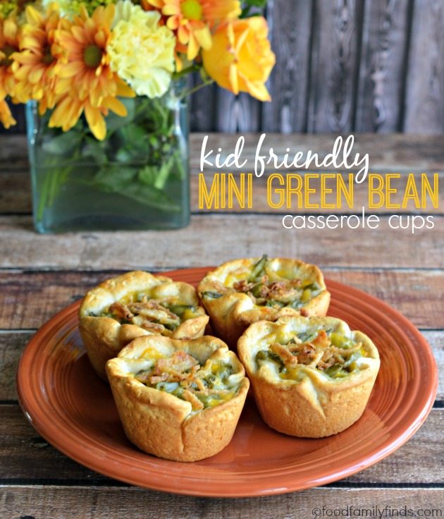 Mini Green Bean Casserole Cups 