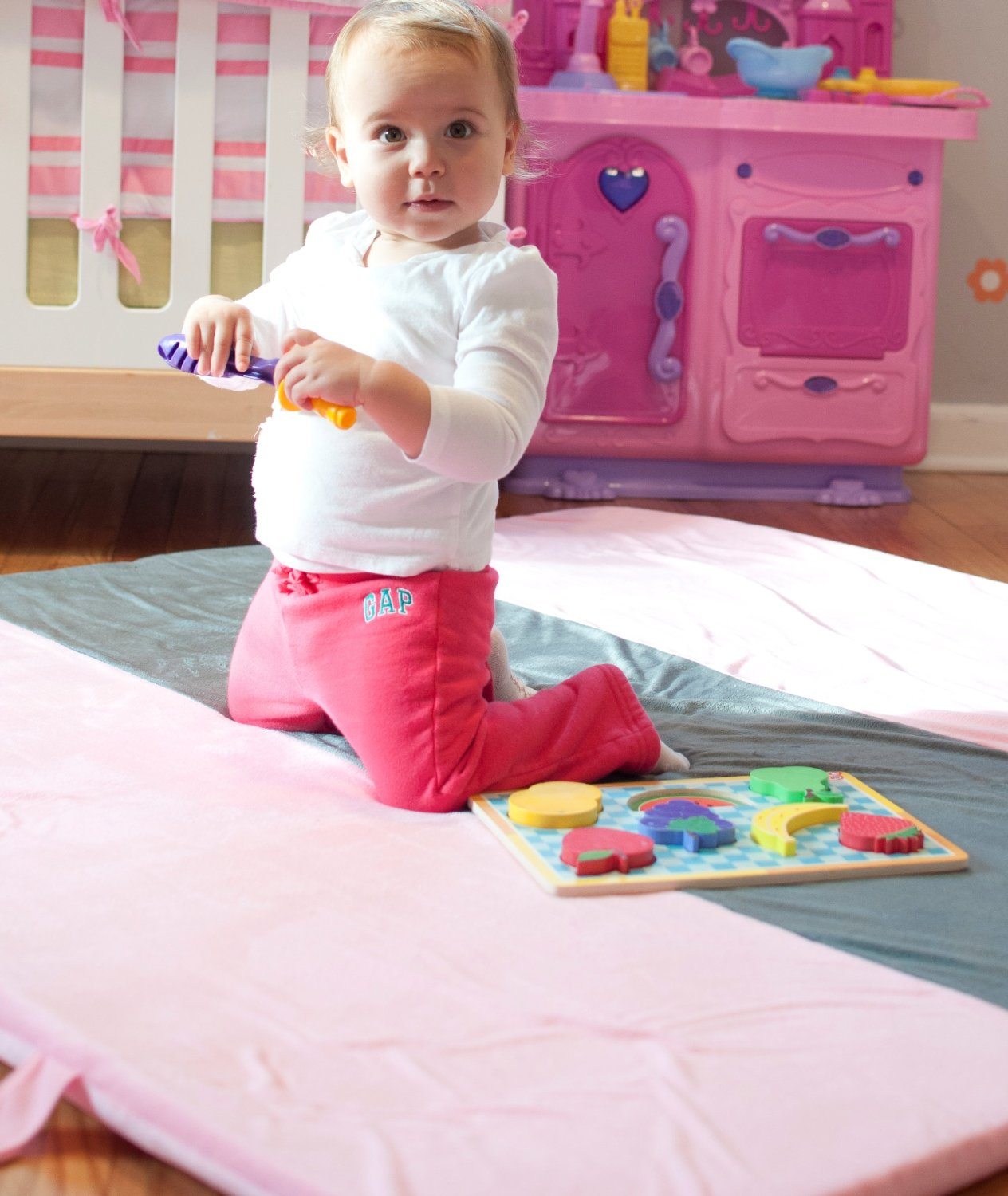 Baby Mushroom: Snug Square Play Mat for Babies and Kids