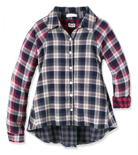 Mad for Plaid: Pierced Plaid Top