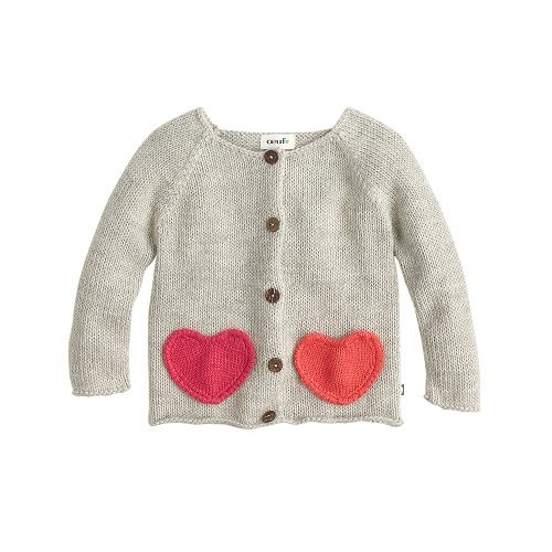 Oeuf Too Cute Heart Cardigan 