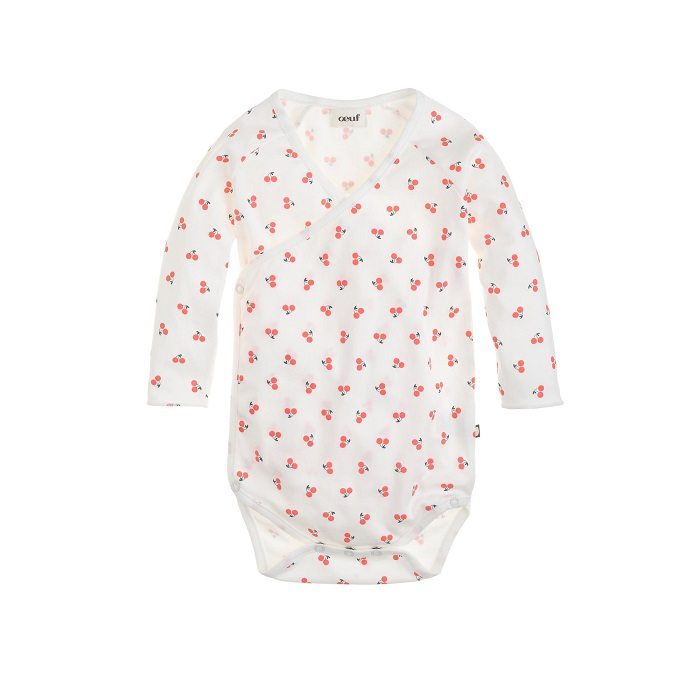 Baby Oeuf Tossed Cherry Kimono One-Piece