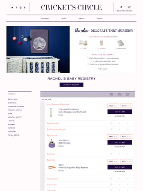 Nursery – Registry – Cricket’s Circle