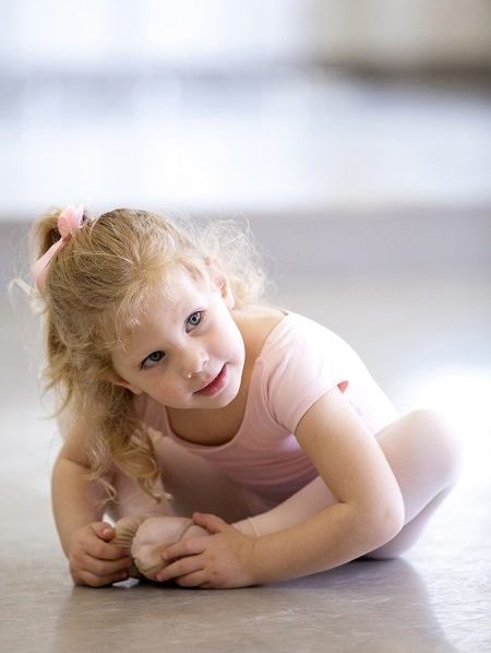 little girl doing ballet