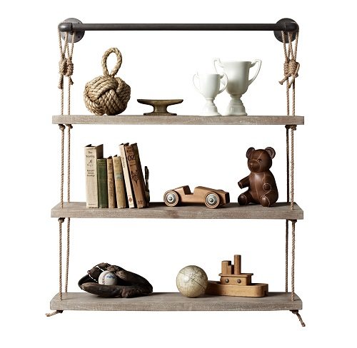 Industrial Pipe and Rope Shelf