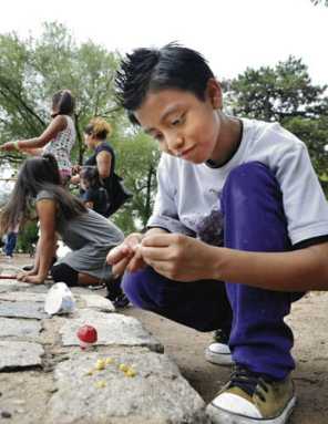 Young anglers cast their lines