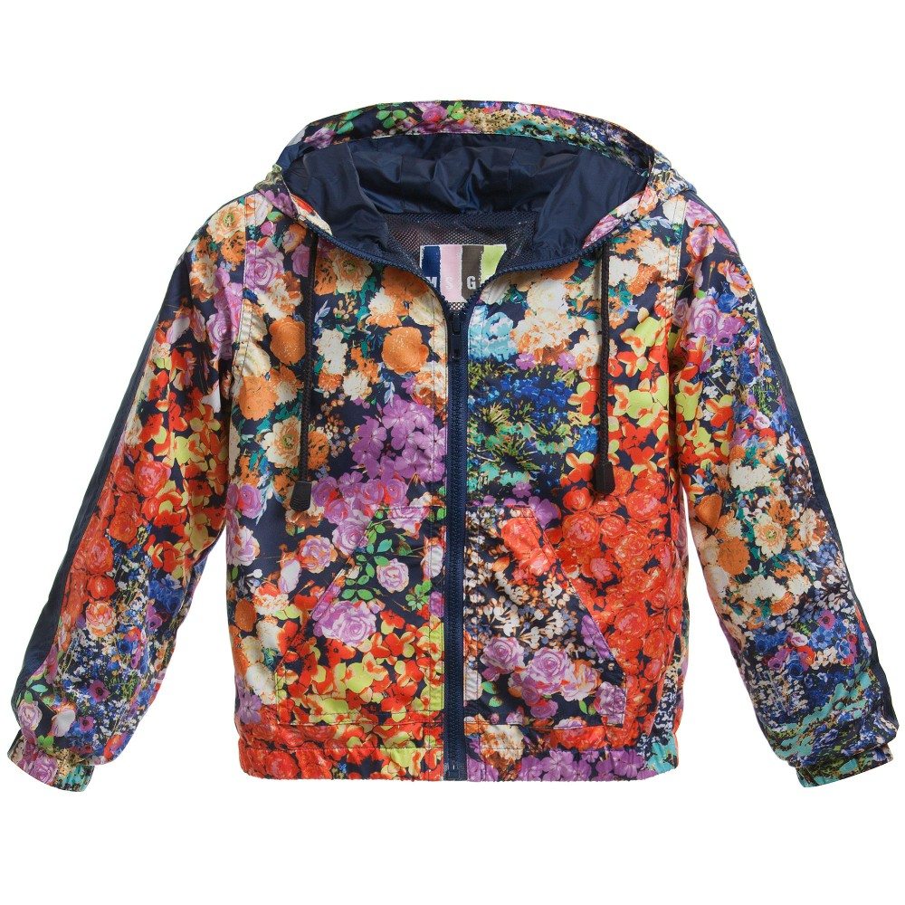  MSGM Floral Hooded Windbreaker Jacket