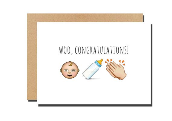 Congratulations Baby Emoji Card