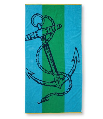 LL Bean Seaside Beach Towel, Anchor 