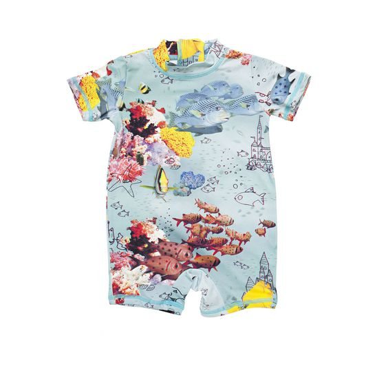 Stella McCartney Kids Taylor Sea Print Swim All-In-One