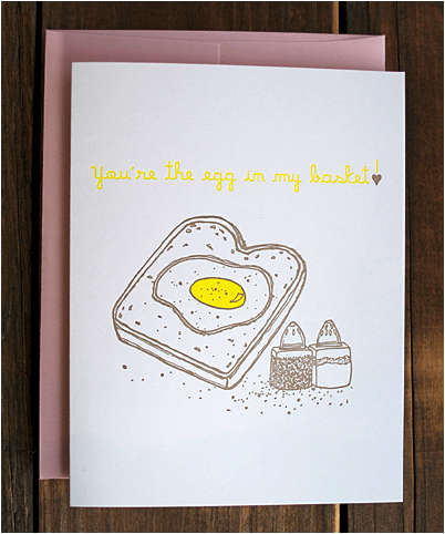 Egg in a Basket Love Card