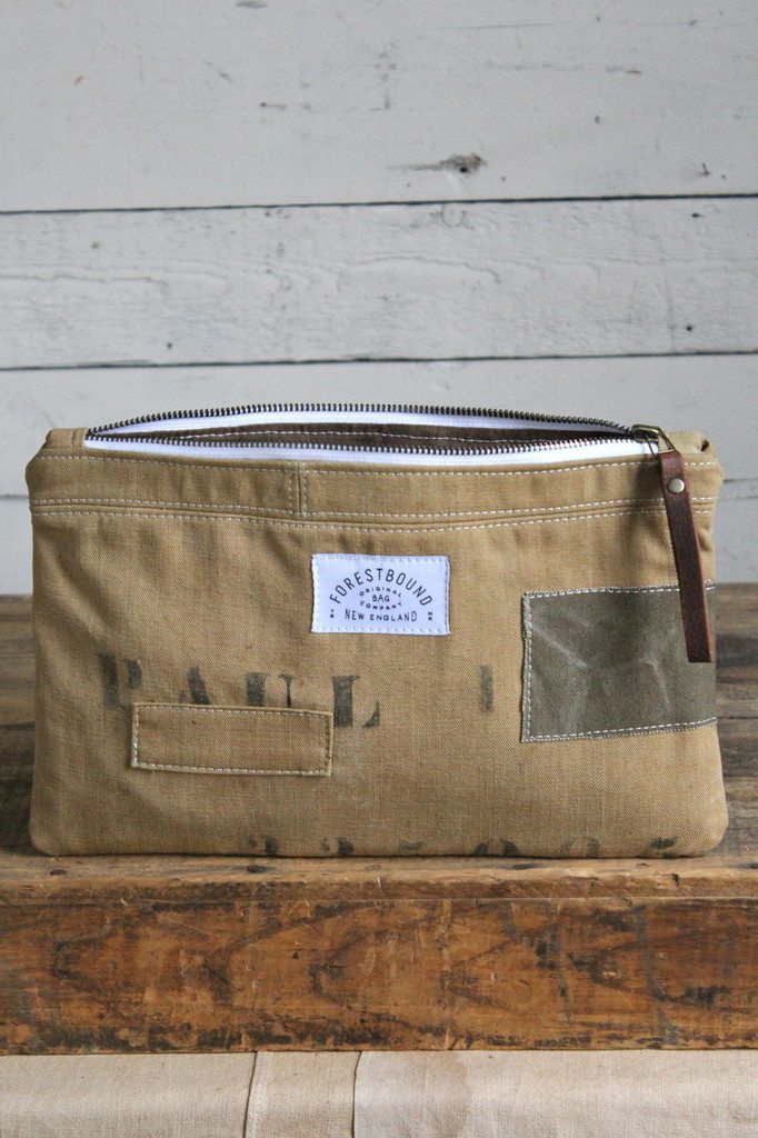 Forest Bound WWII Era Patched Canvas Pocket Utility pouch