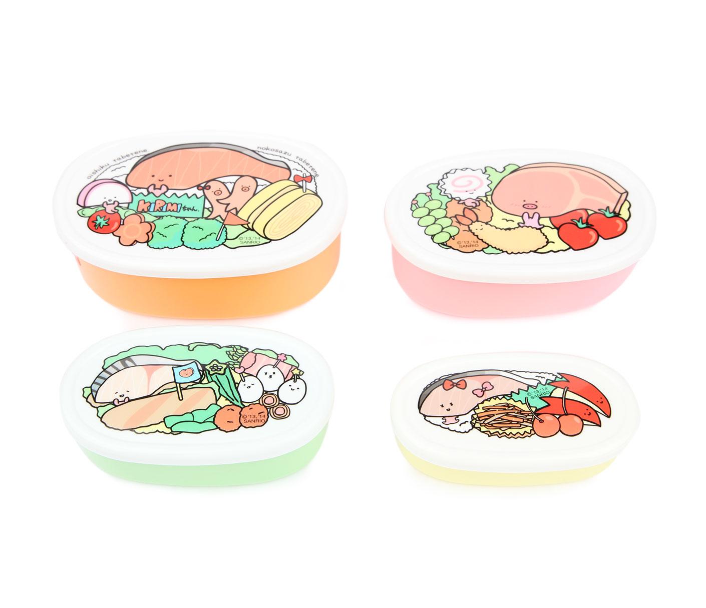 Sanrio Kirimi 4 Piece Snack Set: Bento 