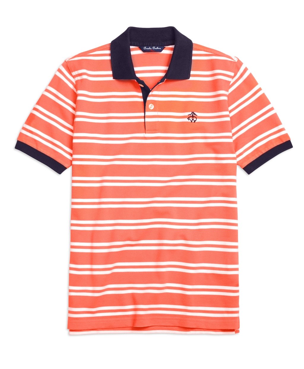 Brooks Brothers Cotton Double Stripe Polo Shirt