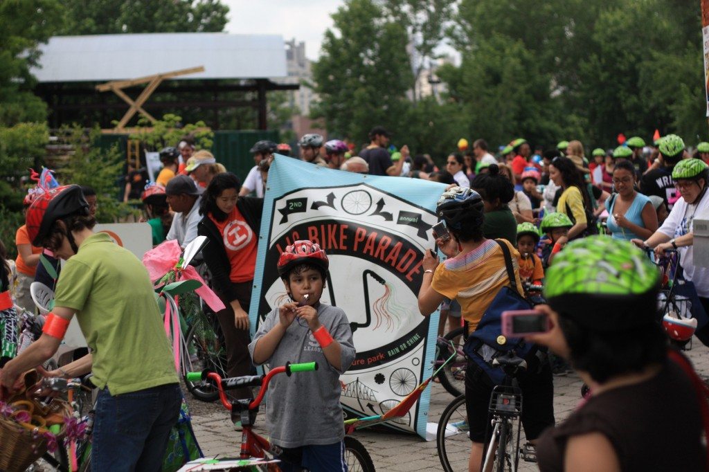 LIC Bike Parade in Socrates Sculpture Park 