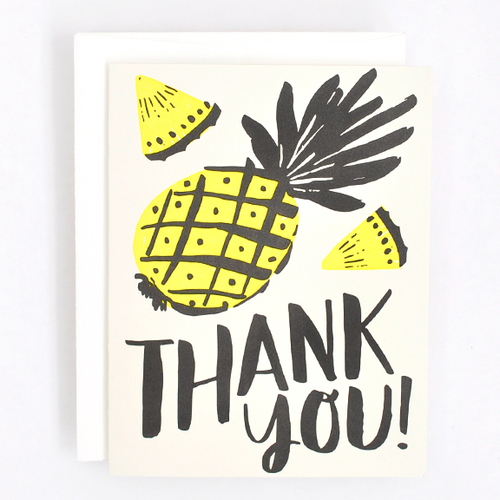 Pineapple Thanks Card