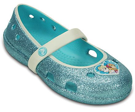 Crocs Girls’ Keeley Frozen™ Flat and Keeley Hi Glitter Bow Flat