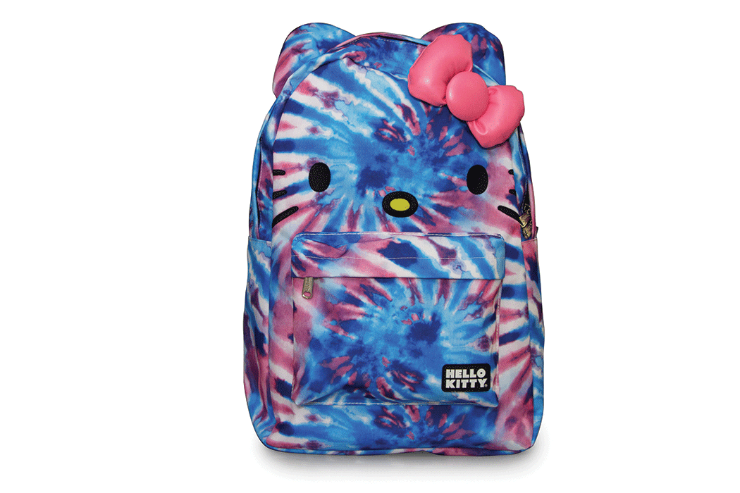 For ages 8-12: Hello Kitty 3D Tue Dye Backpack by Loungefly