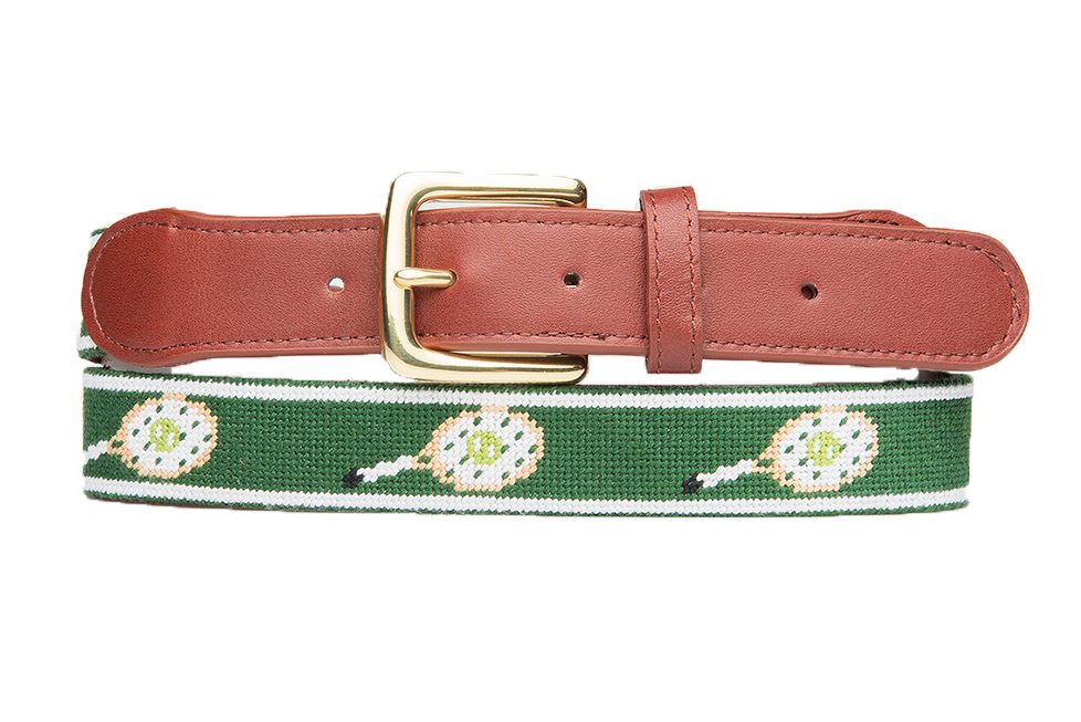 Tucker Blair Monogrammed Tennis Needlepoint Belt