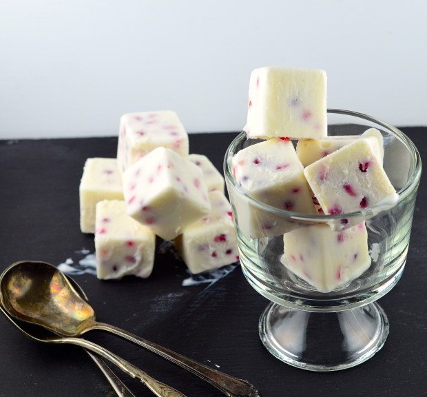 Frozen Greek Yogurt And Pomegranate Bites
