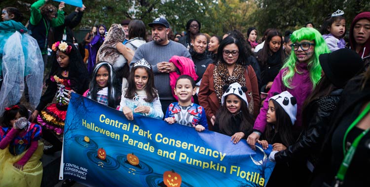 Halloween Parade and Pumpkin Flotilla in Central Park 