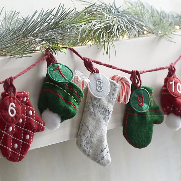 Crate & Barrel Christmas Winter Clothes Countdown Advent Calendar
