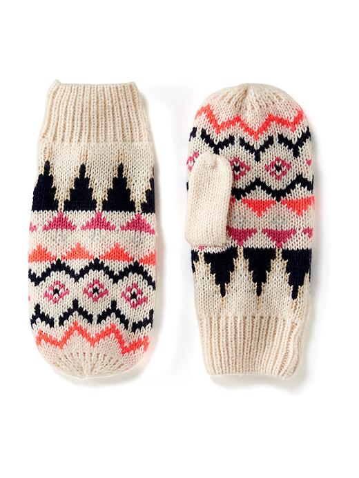 Old Navy Geo-Print Sweater-Knit Mittens