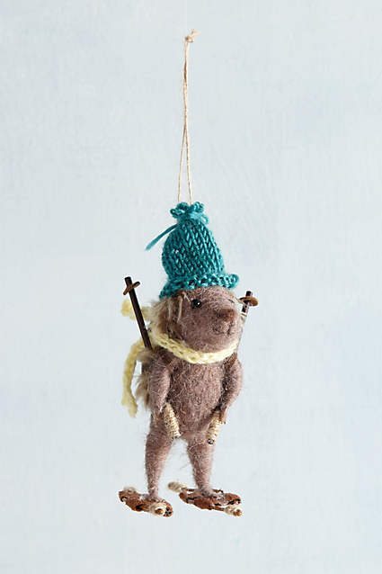 Anthropologie Sporting Hedgehog Ornament