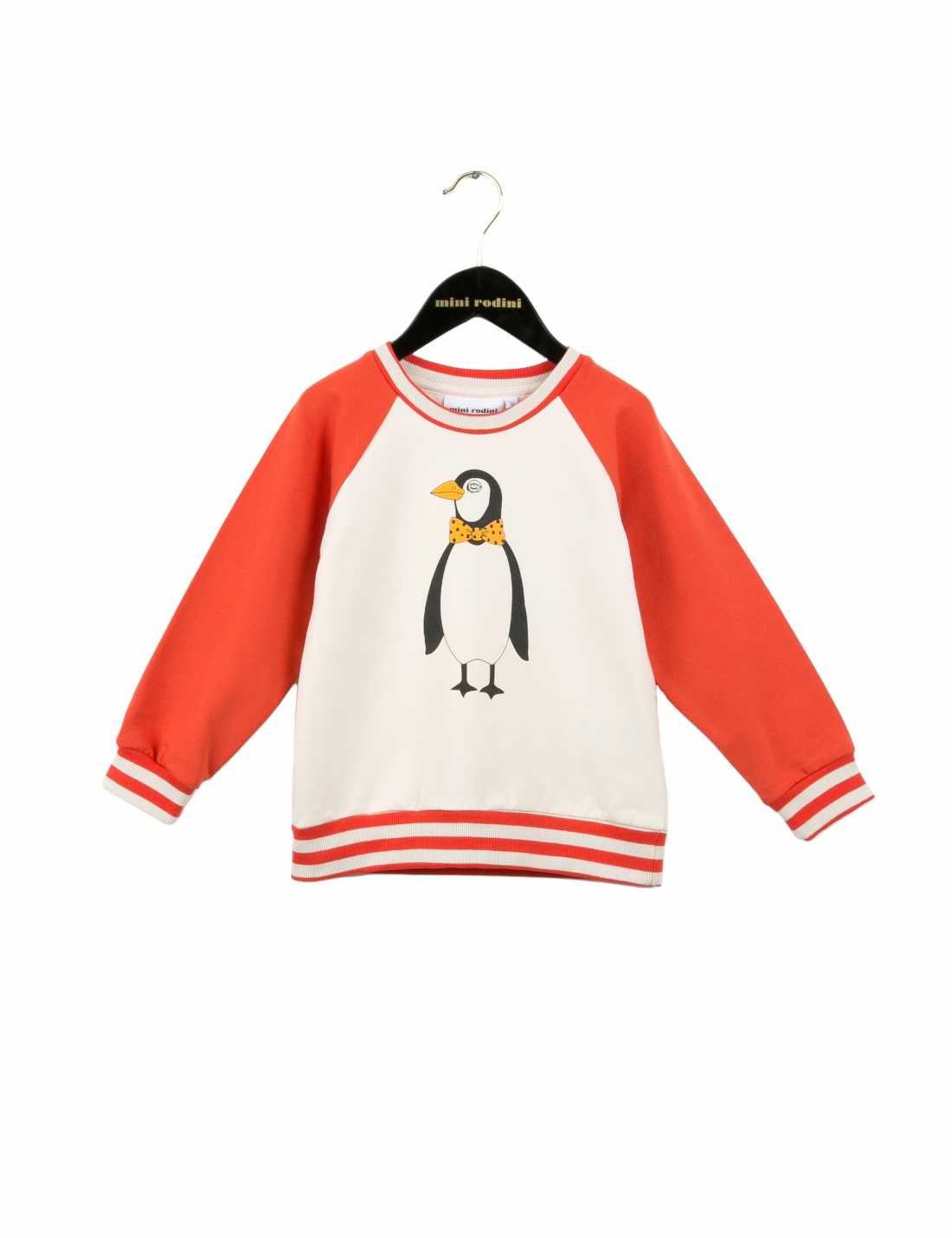 Mini Rodini Penguin Sweatshirt Red