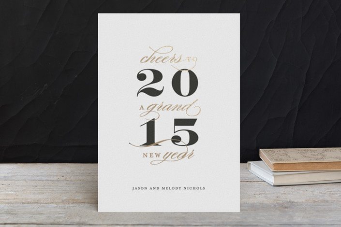 Minted Grand New Year Foil-Pressed Holiday Card