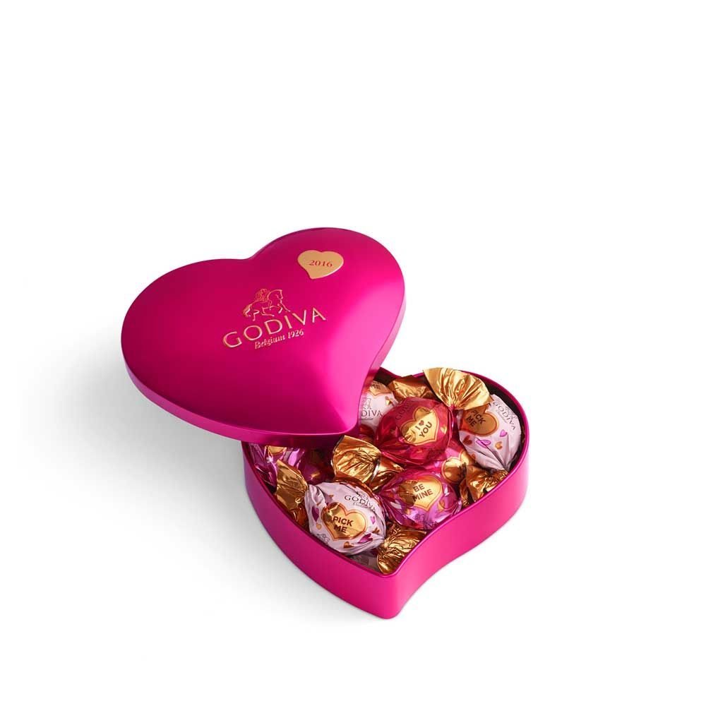 Godiva 12 pc. Valentines Day Keepsake Heart Tin