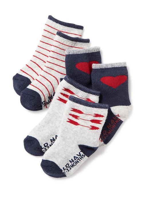 Old Navy Heart Patterned Socks 3-Pack
