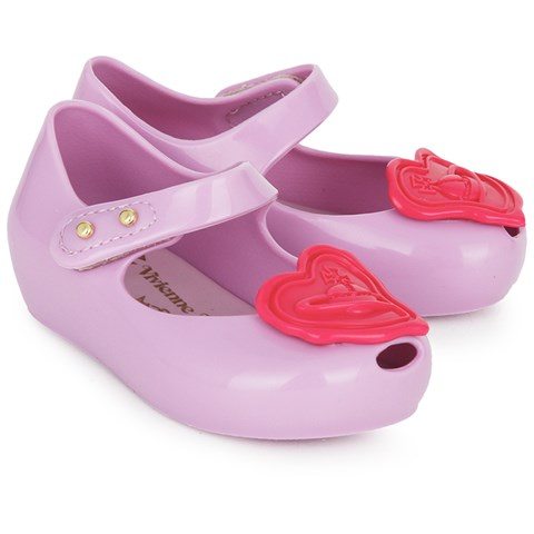 Mini Melissa  Mary Janes with Pink Heart from Alex & Alexa