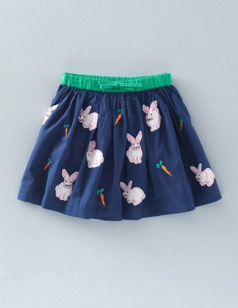  Mini Boden Country Show Skirt, Soft Navy Bunnies