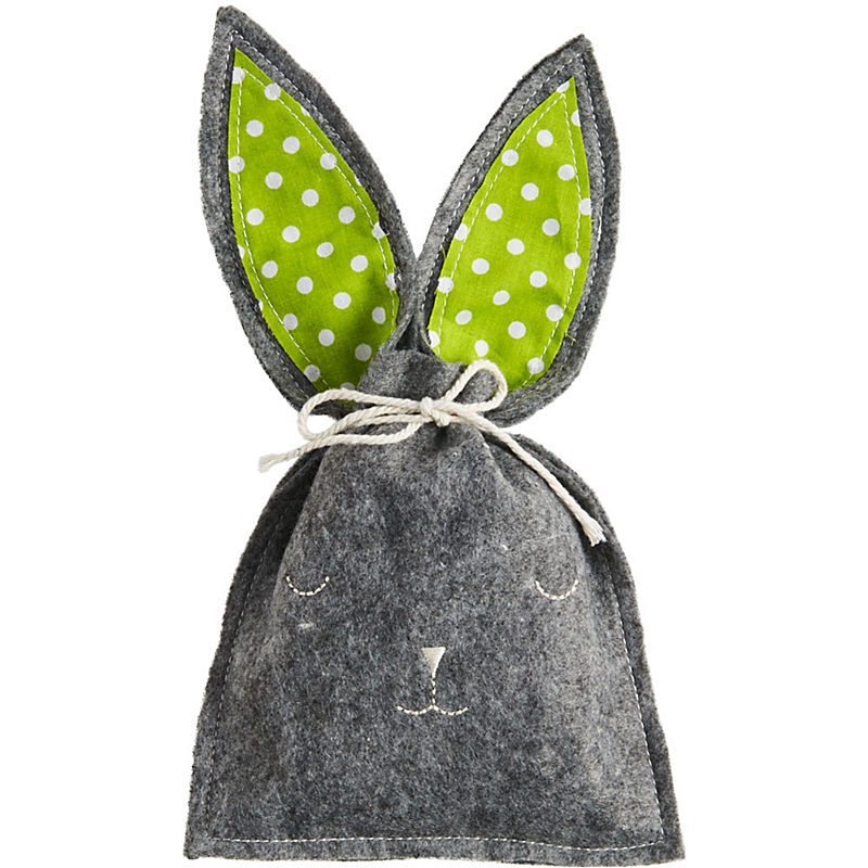 Grey Felt Bunny Pouch from the Paper Source