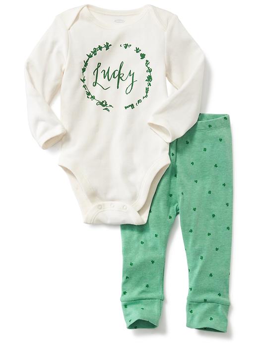 Old Navy Lucky Clover Graphic 2-Piece Set for Baby