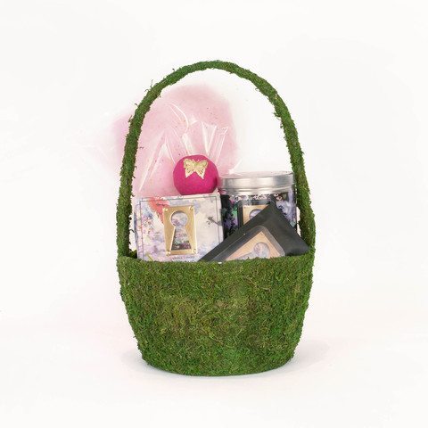 CuRious Candy Large Moss Gift Basket 