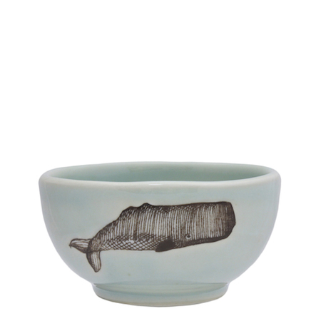 Small Celadon Whale Bowl from the Pink Olive