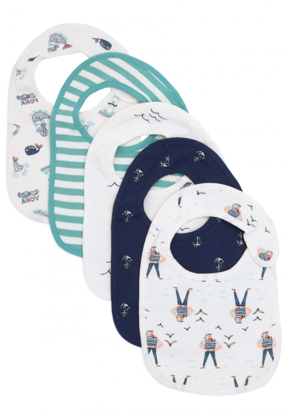 5-Pack Bib - Ships Ahoy