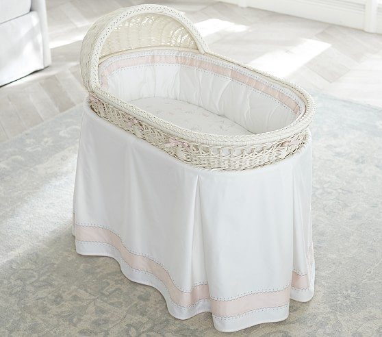 Monique Lhuillier Blush Bassinet Bedding