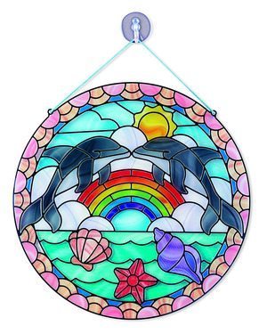 Melissa & Doug Stained Glass Made Easy - Dolphins
