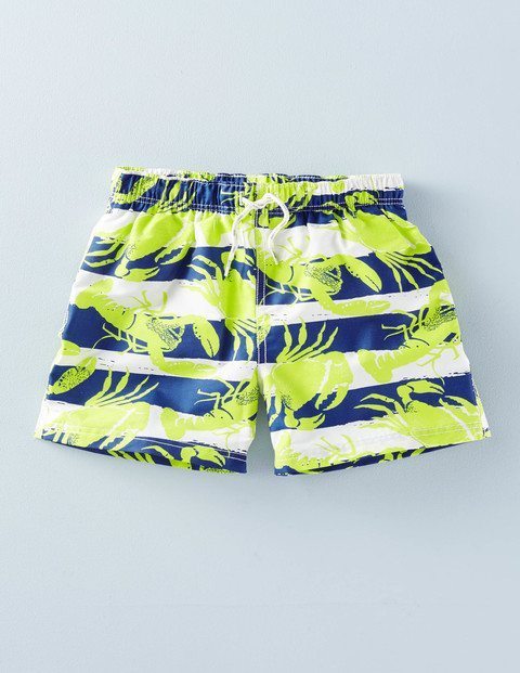 Mini Boden Bathers Acid Yellow Rockpool