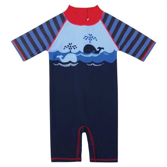 JoJo Maman Bébé Blue Stripe All-In-One Sunsuit